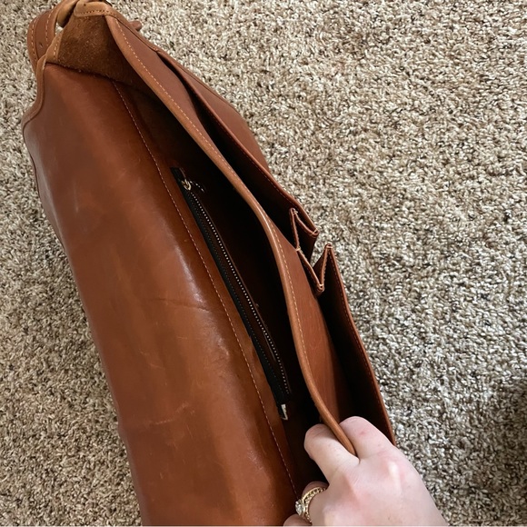 Vintage Coach leather briefcase cognac brown - Picture 5 of 12